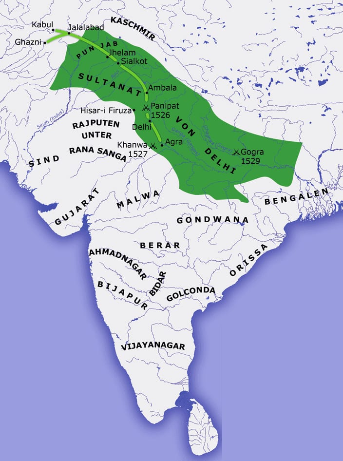 Delhi Sultanlığı Harita