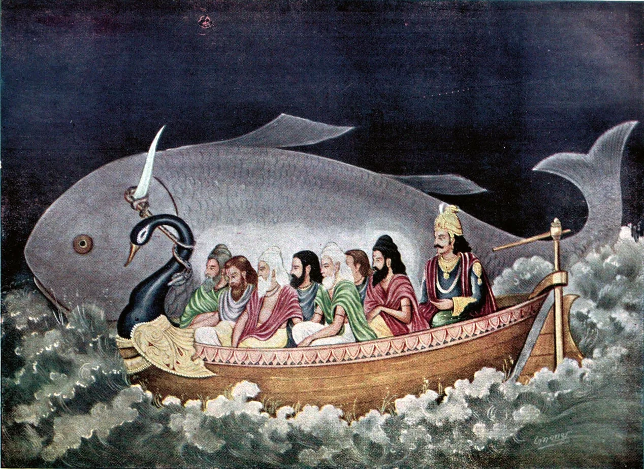 Vishnu'nun 10 Enkarnasyonu 2 balık avatarı