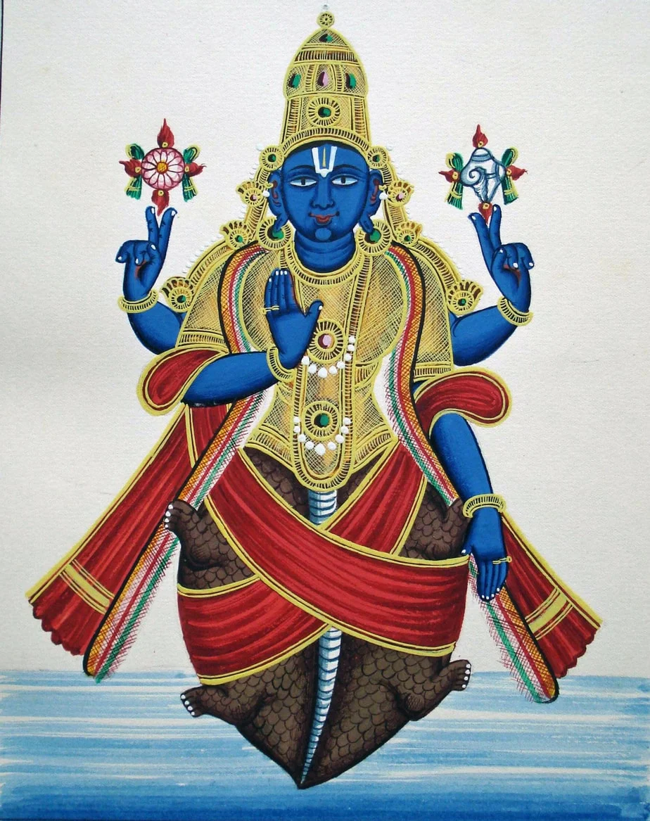 Vishnu'nun 10 Enkarnasyonu 3 Kaplumbağa avatarı