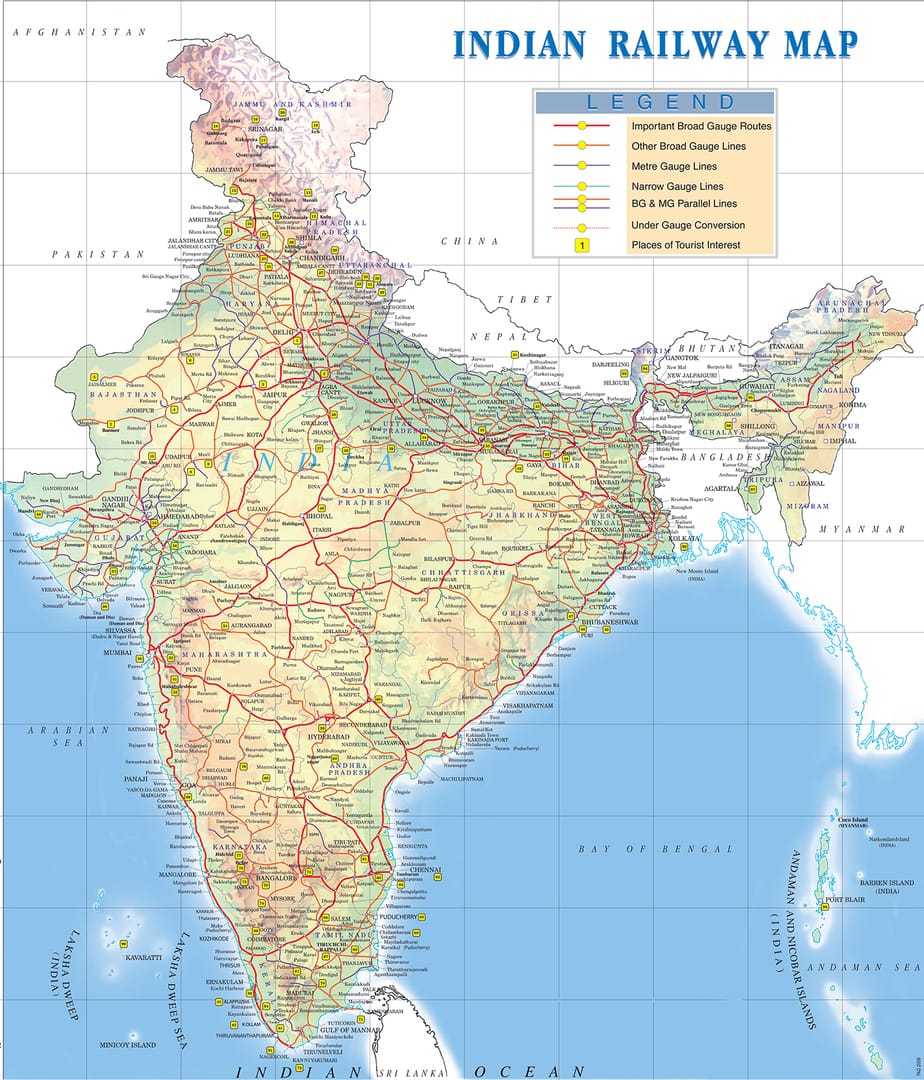 Hindistan demiryolu haritası