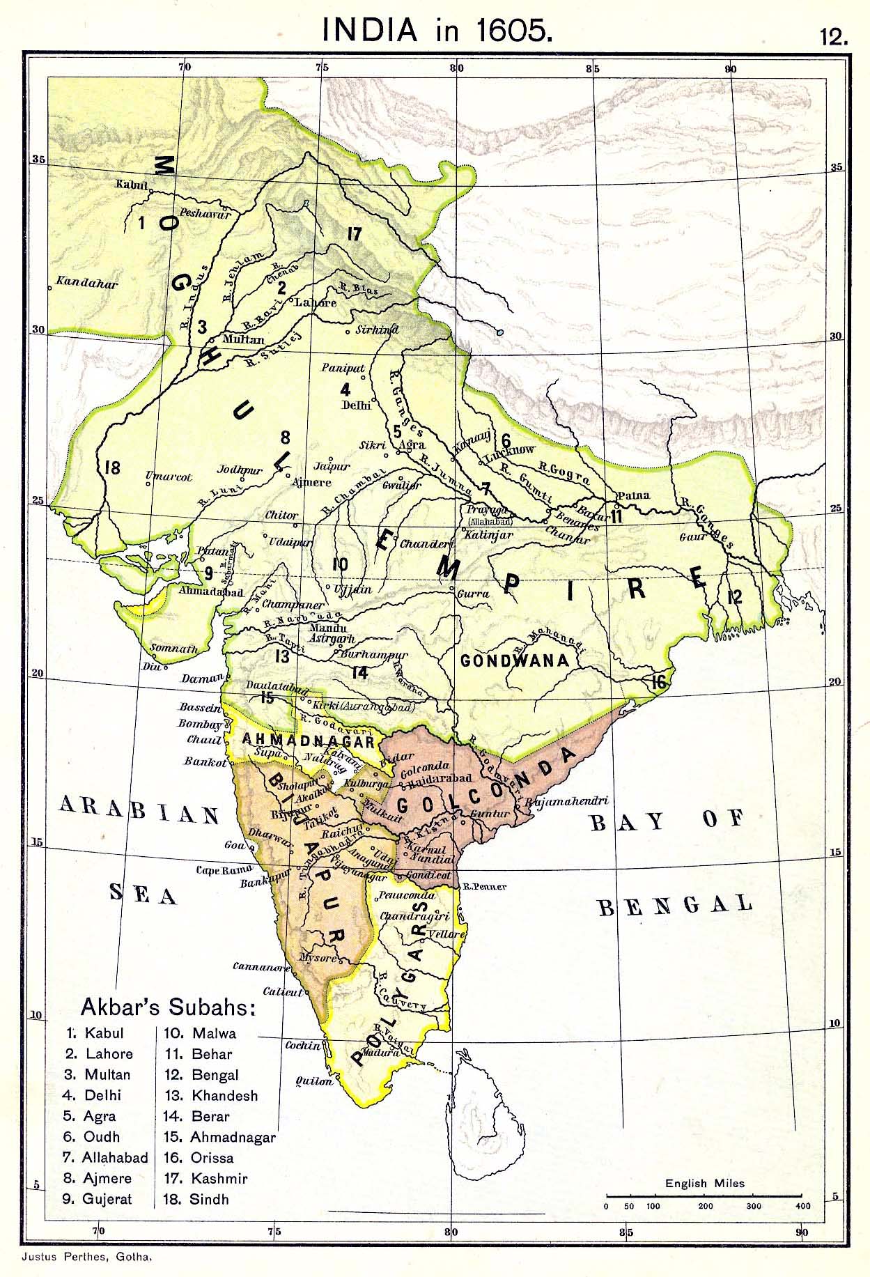 Hindistan haritası 1605