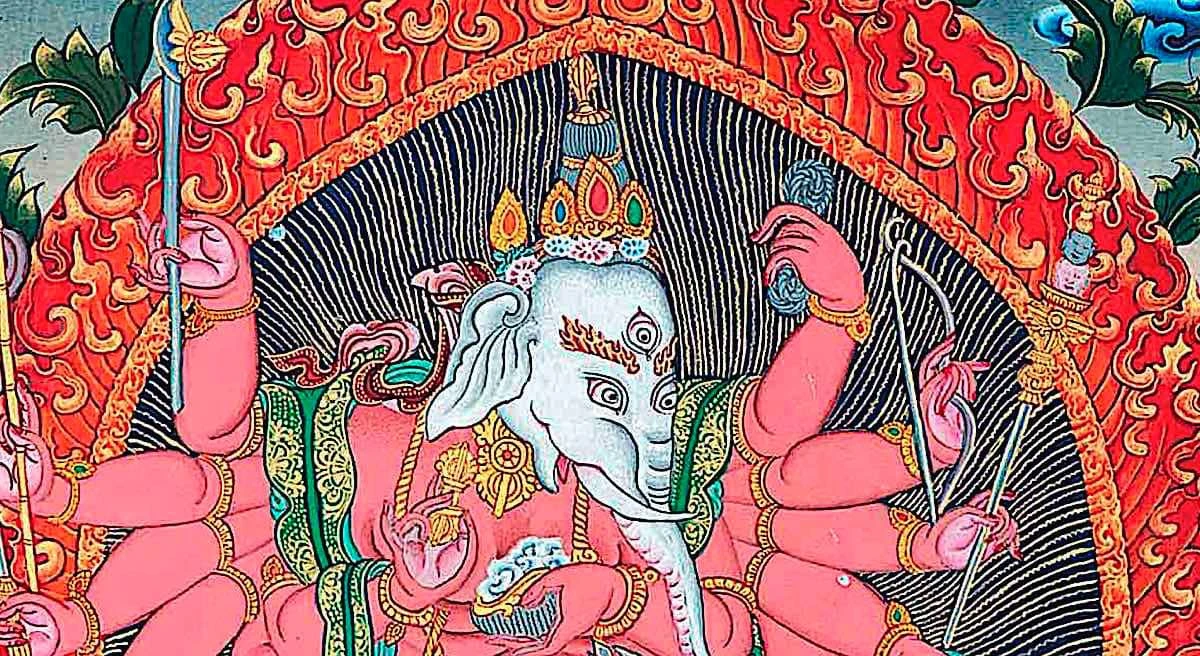 Ganesh Buddhism ilişkisi 3 budist ganesha 12 kollu