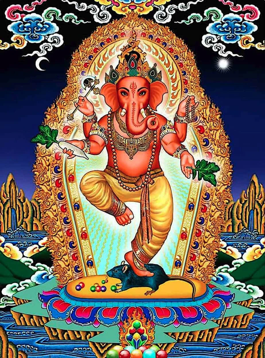 Ganesh Buddhism ilişkisi 9 budist ganesha kirmizi