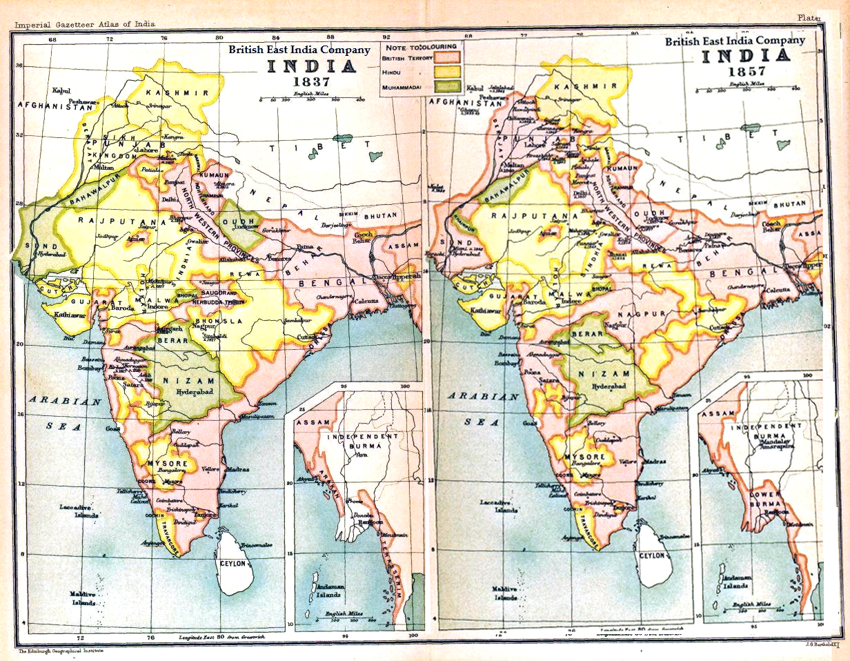 1857 isyanı 8 isyan harita